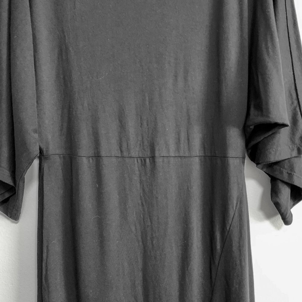 SOLD❗️Free People Beach Round Neck Wide Sleeve Split Front Maxi Dress Size M - Picture 7 of 11